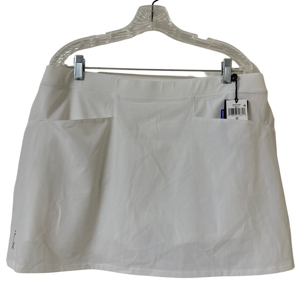 NWT Ralph Lauren RLX White, Golf, Pleated Back Skort, XL Wicking, and Stretch